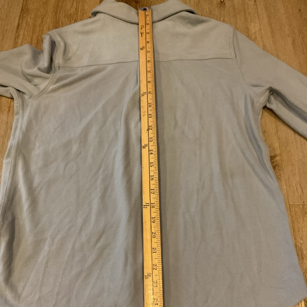 Workshop Republic Clothing - Button Down Long Sleeve Shirt - Blue - Ladies Med - Picture 12 of 13